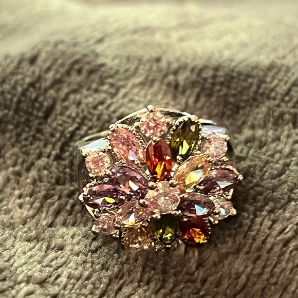 Multicolour flower ring - Picture 4 of 5